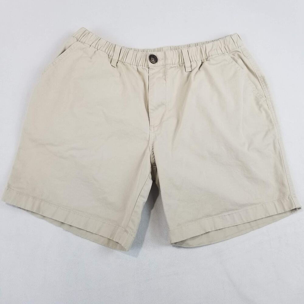 Chubbies Shorts Mens Large Beige Originals Khakinators 7 In Inseam Stretch Chino